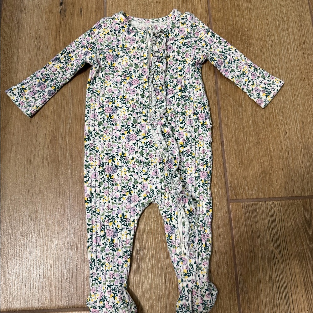 Jessica Simpson Multicolor Floral Kids Footie